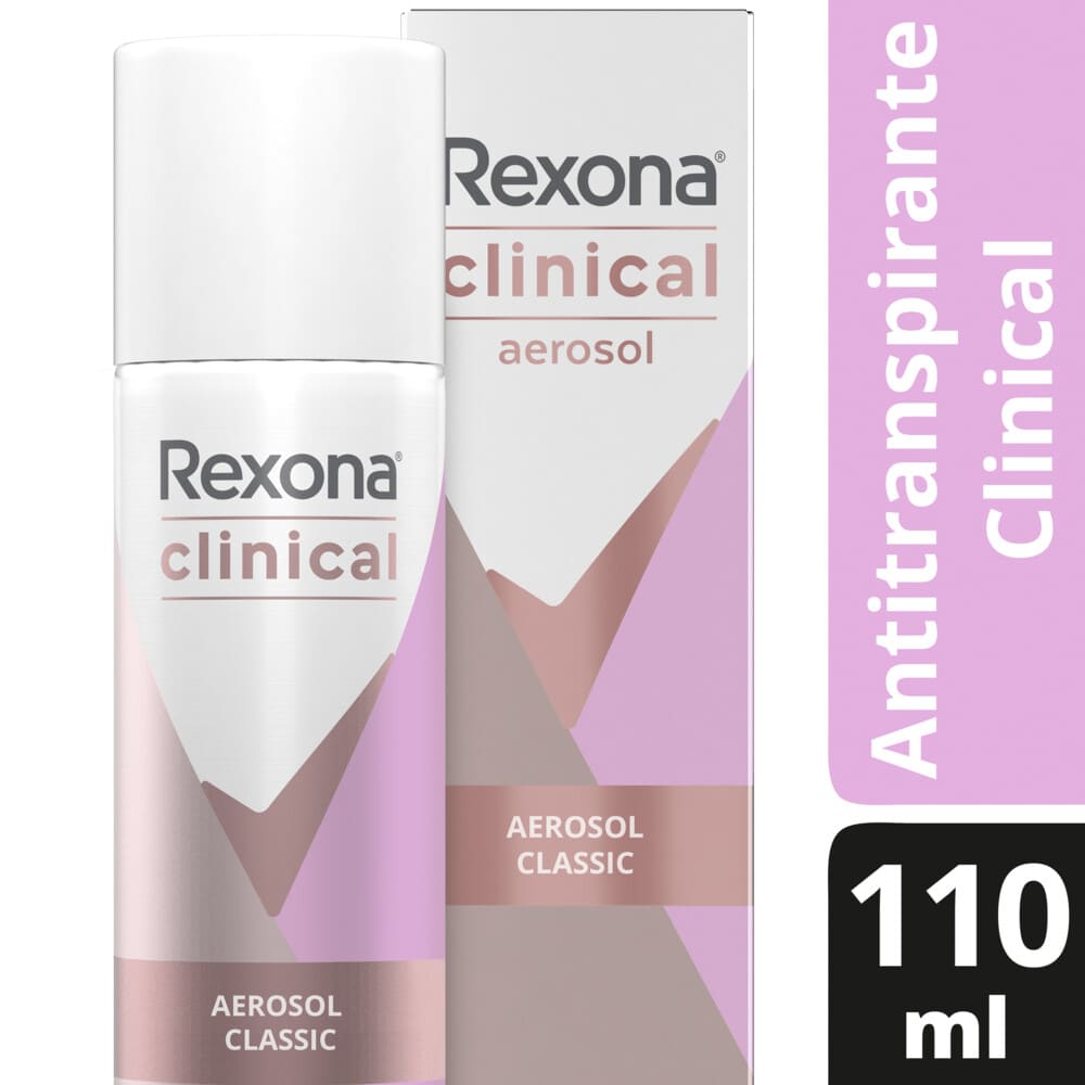Rexona Antitranspirante Rexona Clinical Classic en aerosol x 110 ml.