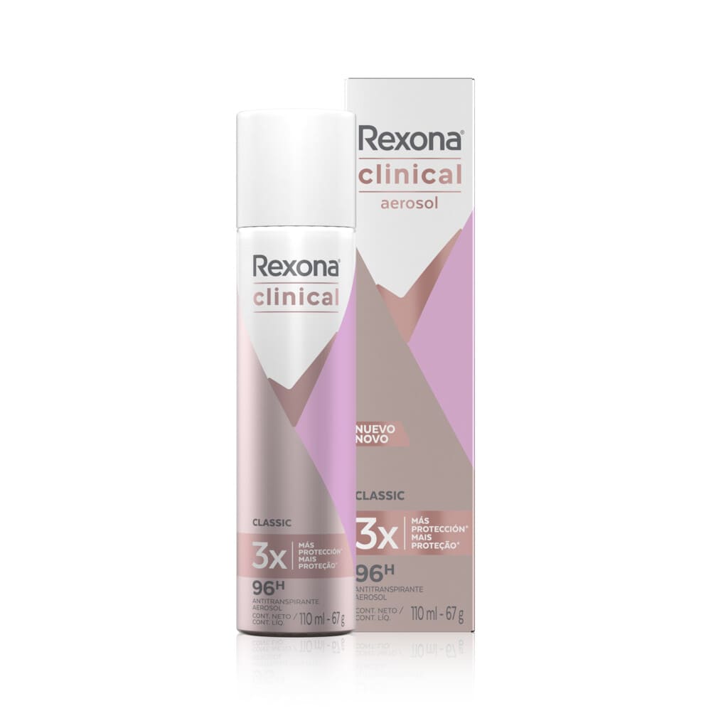 Rexona Antitranspirante Rexona Clinical Classic en aerosol x 110 ml.