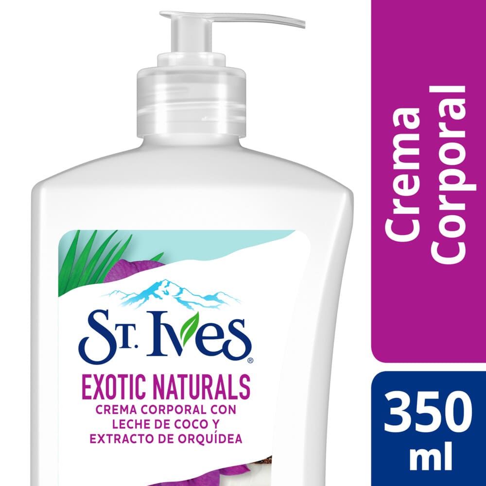 St. Ives Crema Corporal Excotic Naturals Leche de Coco y Extracto de Orquídeas x 350 ml.