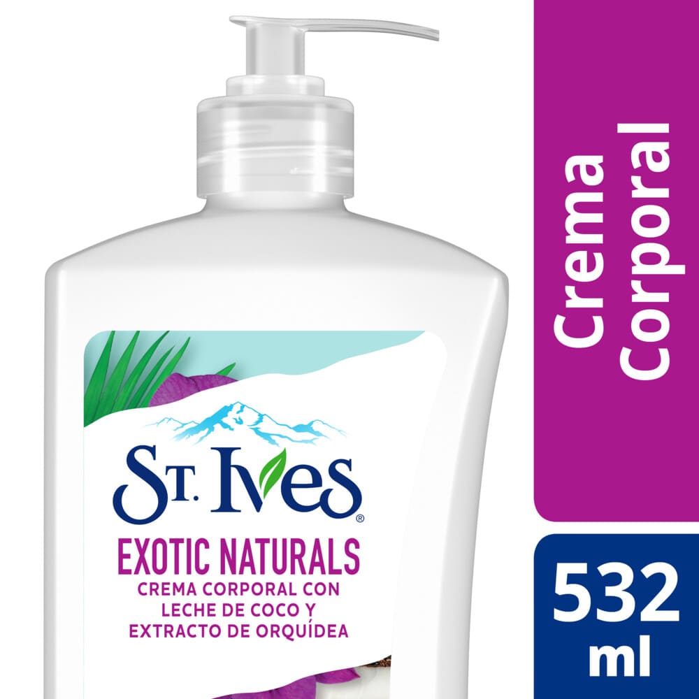 St. Ives Crema Corporal Excotic Naturals Leche de Coco y Extracto de Orquídeas x 532 ml.