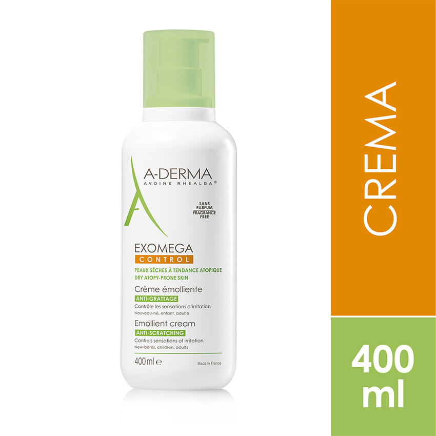 A-derma Exomega Control Crema Emoliente x 400 ml.