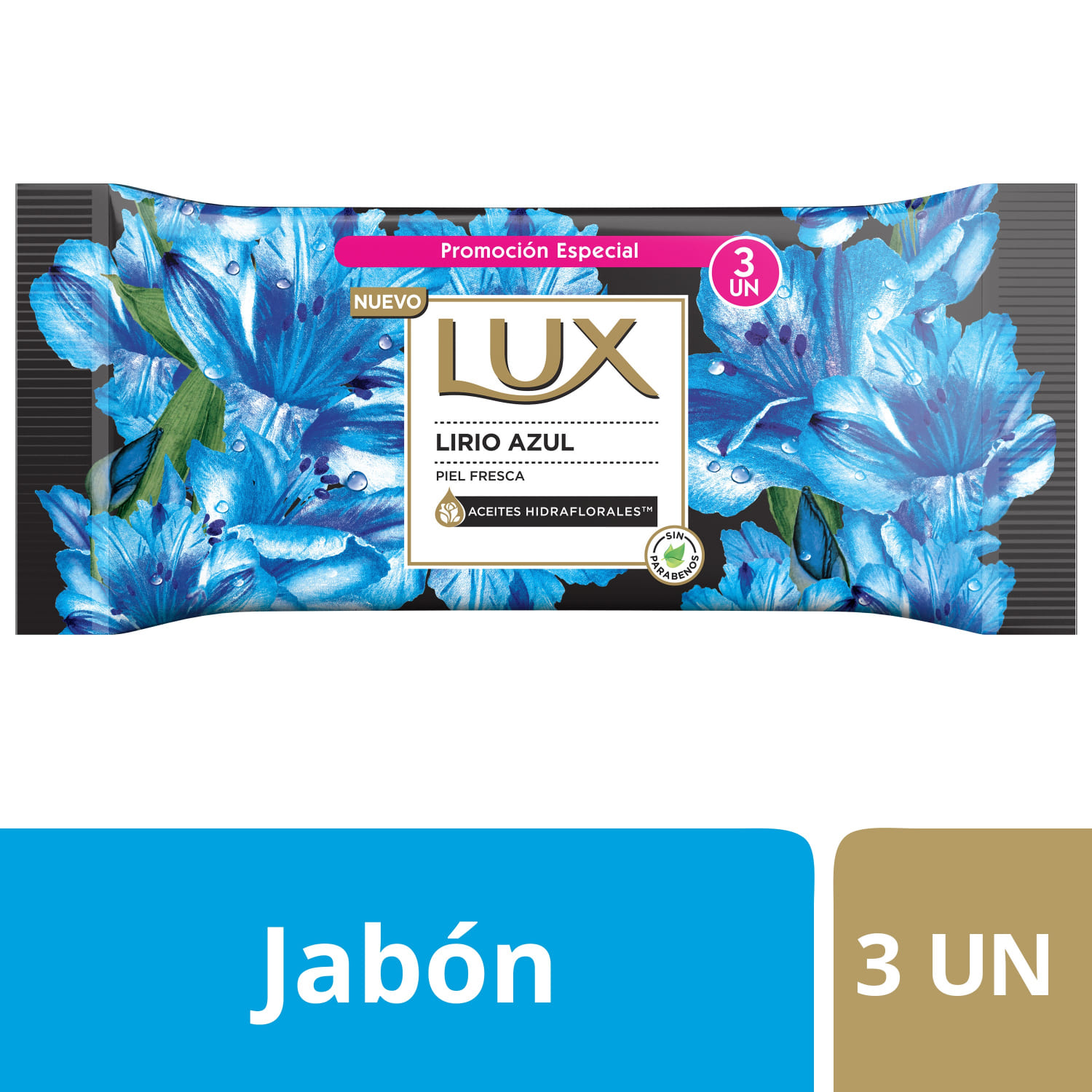 Lux Jabón Aroma a Lirio Azul 3U x 125gr