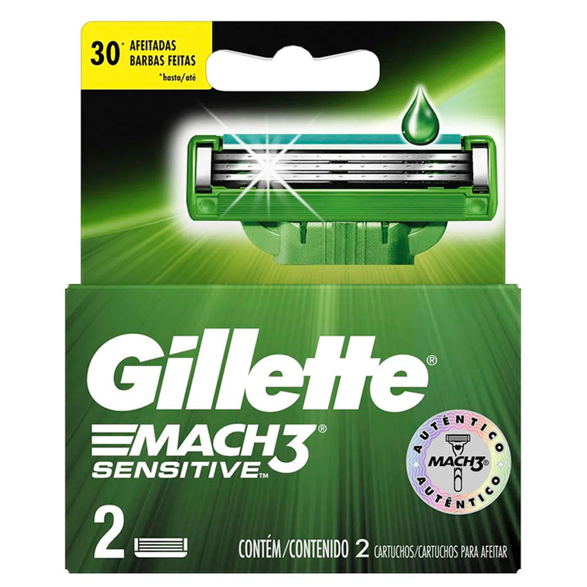 Gillette Repuestos Mach 3 Sensitive x 2 u.
