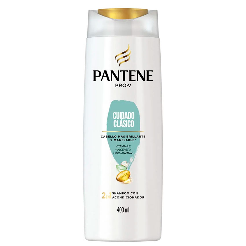 Pantene Shampoo 2 en 1 Cuidado Clásico x 400 ml.