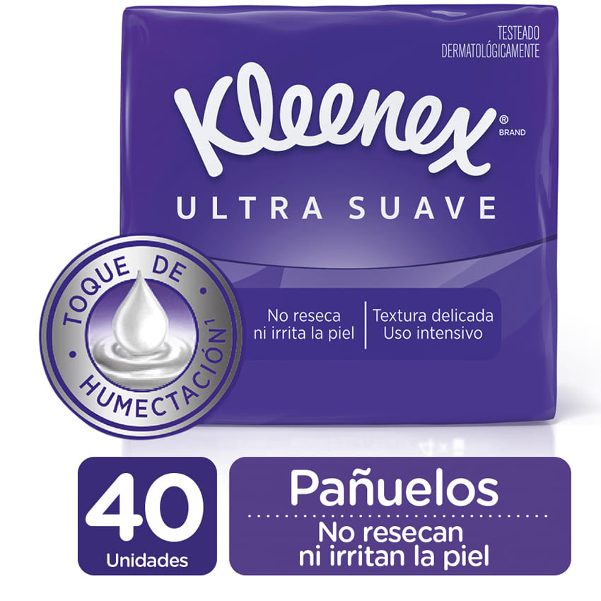 Kleenex Pañuelos Descartables Ultra Suaves