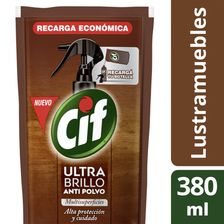 Cif Repuesto Lustramuebles Ultra Brillo 380 ml.