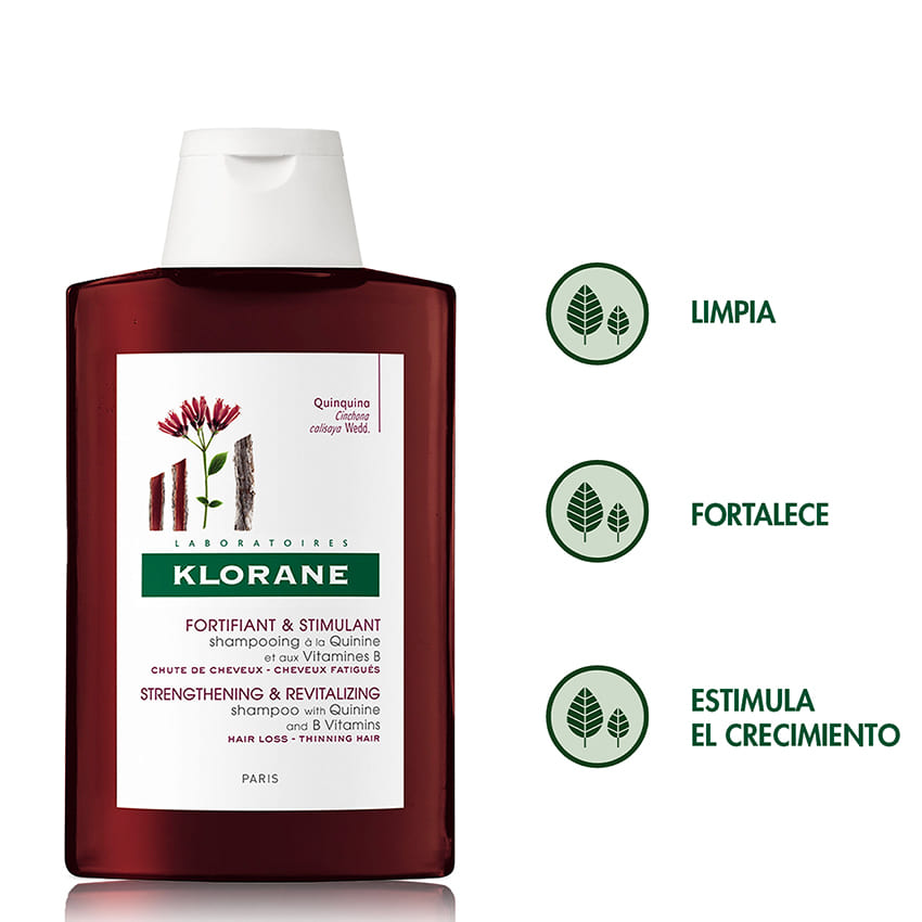 Klorane Shampoo a la Quinina con vitaminas B x 400ml